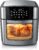 Arendo – XXL-Heißluftfritteuse 16 Liter – Grill – Dörrgerät – Ofen – Heißluftfritteuse – Touchscreen – Einfach & sauber – Fritteuse ohne Öl – Konvektion – Pizza-Hähnchen-Pommes – BPA-frei – Schwarz