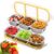 Fentar 2 Stück Snackboxen mit Fächern, Edelstahl, auslaufsichere Snackbox mit Fächern, spülmaschinenfest, Lunchbox, Kinder-Meal-Prep-Boxen, Bento-Box, Edelstahl-Snackboxen mit Deckel für Schule, Arbeit, Camping