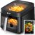 Balter HL-651T Heißluftfritteuse, 6,5 L, XXL-Fritteuse mit Sichtfenster, 12 Programme, All-In-1-Luftfritteuse, inkl. 100 Rezepte