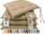 Zollner 4er Set Stuhlkissen mit Bändern 40 x 40 cm Sand