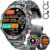 LIGE Militär-Smartwatch für Herren, 1000 mAh, großer Akku, 1,7 Zoll HD großes Display mit Telefonfunktion, LED-Taschenlampe, Fitness-Uhr mit 110+ Sportmodi, Herz-/Schlaf-Tracking, IP68-Sportuhr iOS