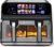 Heißluftfritteuse, Doppelkammer, 9 L, 2 unabhängig voneinander verstellbare Kammern, mit Touch-Display und integriertem Sichtfenster, 1700 W, Silber/Edelstahl