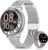 RUXINGX Damen Smartwatch, 1,27 Zoll Smartwatch rund mit Telefonfunktion, 24H SpO2 Herzfrequenzmesser, Fitnessuhr mit Schlafmonitor, 126 Sportmodi, Schrittzähler IP68 für iOS Android, Geschenkuhren für Damen, Silber