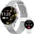 SLOKSFil Damen Kleine Smartwatch mit Telefonfunktion, 1,27 Zoll TFT Touchscreen Fitness Tracker mit 24/7 Herzfrequenzmesser Schlafmonitor 120+ Sportmodi Schrittzähler Smart Watch rund für iOS/Android (Silber)