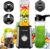 3-in-1-Mixer Smoothie Maker, 800 W Mini-Standmixer Mixer elektrisch, 3 einstellbare Geschwindigkeiten, 2 x 600 ml tragbare Flasche und 300 ml Mahlbecher für Eis, Obst, Gemüse, Nüsse