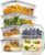Vtopmart 5er-Pack 975 ml Meal-Prep-Boxen, Glasbehälter mit Deckel, Frischhaltedosen aus Glas mit Deckel für Mikrowelle, Backofen, Gefrierschrank und Spülmaschine