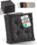 Beautissu 4er-Set Bodenkissen 40 x 40 cm – dickes Matratzenkissen 8 cm – 100 % Baumwolle, Stuhlkissen, Sitzkissen für drinnen und draußen, Boden-Tragegriff, extra dicke Sitzkissen, Anthrazit – Mila
