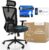 Backerz Ergonomischer Bürostuhl – Bürostühle 150 kg, TÜV & NEN 1335 zertifiziert – Büro-Schreibtischstuhl – Ergonomischer Bürostuhl – Computerstuhl höhenverstellbar & rückenfreundlich – Schwarz