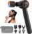 NAPRE Massagepistole mit Wärme und Kälte, Massagepistole mit Verlängerungsgriff, verstellbare Winkel, Muskel-Percussion-Massagegerät für Rücken, Nacken, Körperentspannung, 6 Köpfe und Koffer