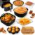 COSORI Heißluftfritteusen-Zubehör für Turboblaze 6L Airfryer XXL 5,5L 6,4L, 7-teiliges Zubehörset für 4,5L-7,2L mit Backform, Grillrost, Kuchenformen, Luftfritteuse, Silikoneinsatz