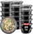 AKOLAFE 25 Stück runde Meal-Prep-Boxen mit Deckel, 1000 ml, Meal-Prep-Boxen aus Kunststoff, wiederverwendbare Meal-Prep-Behälter, Lunchbox aus Kunststoff, luftdicht, mikrowellen-, spülmaschinenfest