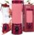BlendyGo 3 Tragbarer Mixer, Mixer, Mini-Standmixer, 550 ml, Smoothie-Maker, Mixer Smoothie Maker to Go, kabellos, zerkleinert Eis und Obst, BPA-frei, PulseMotion & BlendPro (Cherry Metallic)