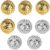 Magnetischer Massageball, 8 Stück Magnetische Akupressurbälle, 32 mm Igelball, Massagebälle, magnetischer Akupressurball, Spike-Massageball, hart für Stress, Linderung, gegen Verspannungen (Silber, Golden)