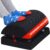 5 STAR UNITED Verstellbare Fußstütze, ergonomisches Memory-Schaum-Kissen mit atmungsaktivem Netzbezug, rutschfeste Unterseite, 15 cm Höhenverstellung, Schwarz