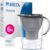 BRITA Marella Wasserfilterkanne Graphite (2,4 L) inkl. 6x Maxtra Pro Pure Performance Kartuschen (Halbjahrespackung), kühlschrankgeeignet, Filterkanne mit Brita Memo, Klappdeckel, filtert Verunreinigungen