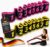 2er-Pack Gymnastikbänder mit Schlaufen, Fitnessbänder, Widerstandsbänder, 8 Schlaufen, verstellbares Theraband, Terraband-Bänder-Set für Yoga, Pilates, Physiotherapie, Krafttraining, Stoff-Stretchband (Rosa+Gelb)