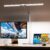 EYOCEAN Schreibtischlampe, Doppelkopf Schreibtischlampe Kinder, Augenschutz Schreibtischlampe, 16W 72cm Tageslichtlampe Schreibtisch mit Fernbedienung, Dimmbare Monitorlampe, Schwanenhals Bürotischlampe