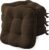 Codi Sitzkissen 40 x 40 x 8 cm, 4er-Set, extra dicke, bequeme Stuhlkissen mit wasserabweisendem Bezug – waschbare, rutschfeste Memory-Schaum-Sitzkissen für Stuhl, Outdoor- und Gartenstuhl, braun