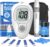 LinkSun G-425-3 Blutzuckermessgerät-Set (mg/dl) mit 100 Teststreifen, 100 Lanzetten, Stechhilfe, Glukosekontrolllösung, codefrei, mg/dl und mmol/l