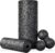 Faszienrollen-Set, Schaumstoffrolle, Faszien-Set mit Faszienball, Mini-Faszienrolle klein und Duoball für Yoga, Faszientraining, Muskeln, Schwarz