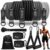Fitnessbänder-Set, 150 lbs 200 lbs 250 lbs Widerstandsbänder 5 verschiedene Stärken, Widerstandsbänder-Set mit Griffen, Knöchelriemen und Türanker, tragbarer Rucksack, für Indoor-Heim-Fitnessstudio und Outdoor