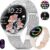 Damen-Smartwatch mit Anrufen – 7,99 mm ultradünne elegante Fitnessuhr mit 1,43 Zoll HD Always-On-Display, IP68 wasserdicht, 100+ Sportmodi, Damengesundheit für iOS Android, Silber