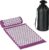 Relaxdays Akupressurmatte mit Kissen & Tragetasche, Rückenmassagematte, Spike-Faszienmatte, Stressabbau, blau/weiß