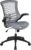 Flash Furniture Bürostuhl mit hoher Rückenlehne, ergonomischer Drehstuhl mit klappbaren Armlehnen und verstellbarer Kopfstütze