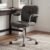 Ya-Home Schreibtischstuhl, Bürostuhl, ergonomisch mit Armlehne, 360° drehbarer Heimbürostuhl, höhenverstellbar, Computerstuhl mit Rollen für Arbeitszimmer, Schlafzimmer, Chenille-Stoff, Grau