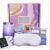 Luxuriöses Wellness-Geschenkset für Mama, Geschenkbox mit Becher, Kerze, Schlafmaske, Haargummi, Badeperlen und Seife, Spa-Set, Geschenkidee für Frauen, Geburtstag und Muttertag