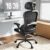 TRALT Ergonomischer Bürostuhl, Schreibtischstuhl mit verstellbarer Kopfstütze, höhenverstellbarer Bürostuhl, Bürostuhl, ergonomischer Schreibtischstuhl, Gaming-Stuhl, 150 kg für lange Zeit, schwarz