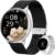 SLOKSFil Damen Smartwatch mit Telefonfunktion, 1,39 Zoll Smartwatch rund mit SpO2, 24H Herzfrequenzmesser Blutdruck Schlafmonitor, Fitnesstracker 120+ Sportmodi Schrittzähler für iOS Android (Schwarz Silber)