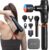 Massagepistole mit Wärme und Kälte, NAPRE 3-in-1 Mini-Massagepistole, Massagepistole mit abnehmbarer Verlängerung, Muskel-Percussion-Massagegerät für den Nacken, Körper, extrem leise und klein, 5 Köpfe und Koffer