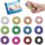 Akupressurring, 12-teiliges Fingermassagering-Set zum Stressabbau, Entspannung und Förderung der Durchblutung, 27 mm, Massagefinger, Zappelring für Erwachsene und Kinder (Farbe)