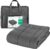 Gewichtsdecke 7 kg, Mikrofaser-Therapiedecke, 150 x 200 cm, 7-Lagen-System mit Glasperlen, Öko-Tex-zertifiziert, für besseren Schlaf und Stressabbau, Grau