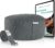 NAJATO Sports Meditationskissen – mit Yogagurt und E-Book – Yogakissen mit Buchweizenschalenfüllung – rundes Yogakissen mit waschbarem Baumwollbezug, grau