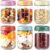 6er-Pack Overnight-Oats-Gläser, 500 ml, Meal-Prep-Behälter aus Glas mit Messskala, luftdicht & auslaufsicher, spülmaschinenfest, für Frühstücksjoghurt