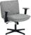 HOMCOM Bürostuhl, Schreibtischstuhl mit klappbaren Armlehnen, breite Sitzfläche, höhenverstellbar, maßgeschneiderter Sitz, Drehstuhl mit Leinenoptik, für Home Office, Grau