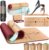 KESSER® Yogamatte aus Kork mit Tragegurttasche & Yogablock, Gymnastikmatte, Yogamatte, rutschfest, Naturkautschuk, TPE-Fitnessmatte, 183 x 62 cm, Trainingsmatte für Fitness, Sportmatte, Gymnastik, extra dick