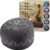 Ergo Ergonomisches Meditationskissen – Yogakissen & Yogakissen, rundes Yoga-Sitzkissen, rundes Bodensitzkissen, Zafu mit Buchweizenschalen, Meditationskissen, Lotus-Meditation, Anthrazit