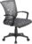 Yaheetech Ergonomischer Bürostuhl, Schreibtischstuhl mit Netzbezug, Arbeitsstuhl mit Armlehnen, Netz-Chefsessel, höhenverstellbarer Computerstuhl, Belastbarkeit 136 kg, atmungsaktiv, Wippfunktion, dunkel
