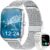 Popglory Smartwatch Herren Damen mit Blutdruckmessung, Bluetooth-Telefonie, AI Fitnessuhr Herzfrequenz, SpO2, Stress, Schlaf, 100+ Sportmodi Fitness Tracker, Schrittzähler, Geschenk für iPhone Android