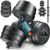 RE:SPORT 2er-Set verstellbare Kurzhanteln 15/20/30/40 kg | Hantelset mit 2 Hanteln | Hantel mit Gewichten und 4 Spinlock-Kragen | Fitness-Hantel für Muskelaufbau, Training und Zuhause