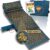 CALM ELEPHANT ORIGINAL Mandala Pro Akupressurmatte mit Kissen (Wärmefunktion), XXL-Set extra intensiv für Fortgeschrittene, 5-teilige Massagematte, Rückenverspannungen lösende Akupunkturmatte, blau