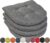 sunnypillow 4er Set Stuhlkissen 40 x 40 cm, Sitzkissen Stuhl 5 cm dick, Sitzkissen für Stühle, Bänke in Haus und Garten, Innen- und Außenkissen für Esszimmerstühle oder Küche, Grau, Hergestellt in der EU