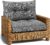 Kissen für Gartenmöbel-Set, Sitzkissen 60 x 60 cm und Rückenkissen 40 x 60 cm – Lounge-Kissen, Outdoor-Kissen, Balkon- und Gartenmöbel-Kissen, Lounge-Kissen, Gartenkissen, Kissen für Rattan-Möbel, Grau