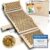 CALM ELEPHANT ORIGINAL Akupressurmatte mit Kissen XXL Set ECHT 5-teilige Massagematte Rückenverspannungen Linderung von Akupunkturmattenkissen mit Wärmefunktion Lendenkissen Fußmatte & Tasche Beige