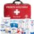 Aessi Erste-Hilfe-Set Profi für Zuhause, Wandern, Reisen, Boot, Motorrad, Trekking, mit Thermometer und Desinfektionsmittel, Notfalltasche, kompletter Verband für Medikamente, hergestellt in Italien